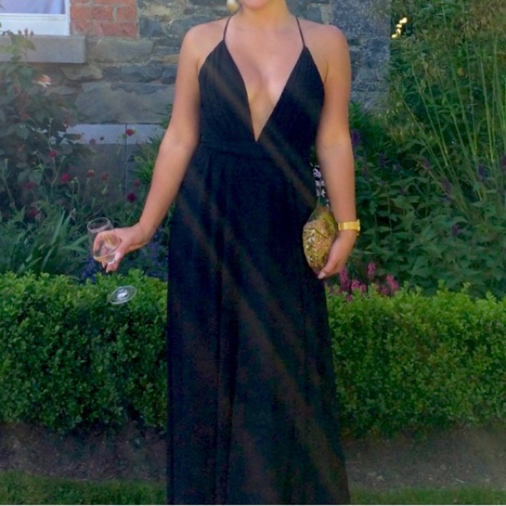 Gorgeous black chiffon gown
